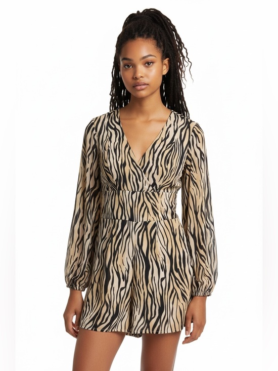 Guess Tops - Guess Black and Tan Animal Print Romper. Size 0